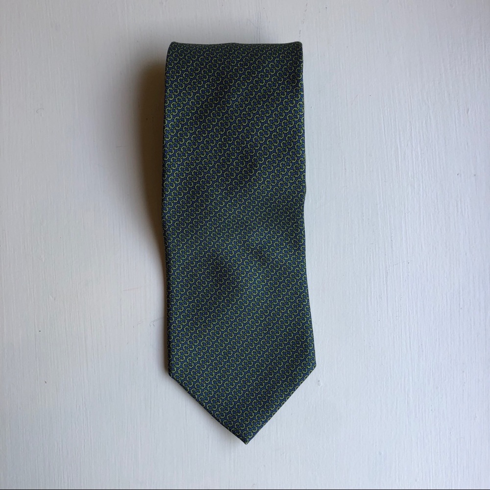 Brooks Brothers Green Patterned Tie